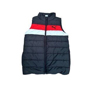 Puma Padded Puffer Vest Black/Red/White Size M